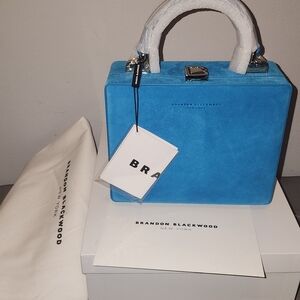 Brandon Blackwood Vibrant Aqua Blue Standard Size Trunk Bag